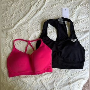 Sport bra bundle - gym shark (pink) & women’s best (black)